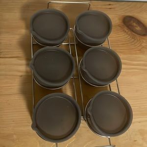 Pampered Chef freezable containers and rack